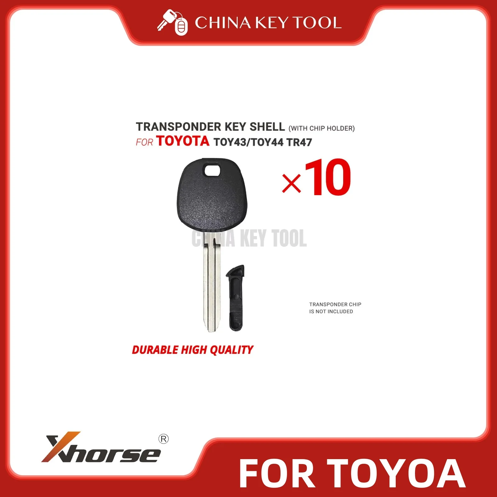 

10X чехол для ключа транспондера с лезвием TOY43/TOY44 TR47 для Toyota W/держатель чипа