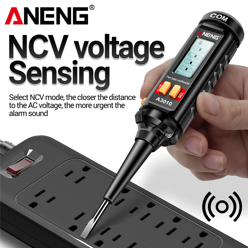 ANENG A3010 4000 conteggi Smart dual use NCV rilevamento della tensione tipo di penna multimetro retroilluminato strumenti di classificazione automatica digitale