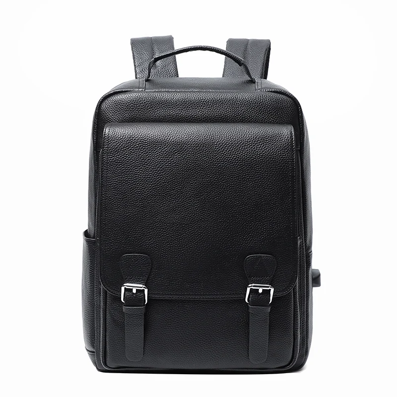 

Backpack 15.6 inch Men's Mochila Masculina Men Large Capacity Schoolbag Youth Black Travel Leather Computer Bag Laptop Backpacks