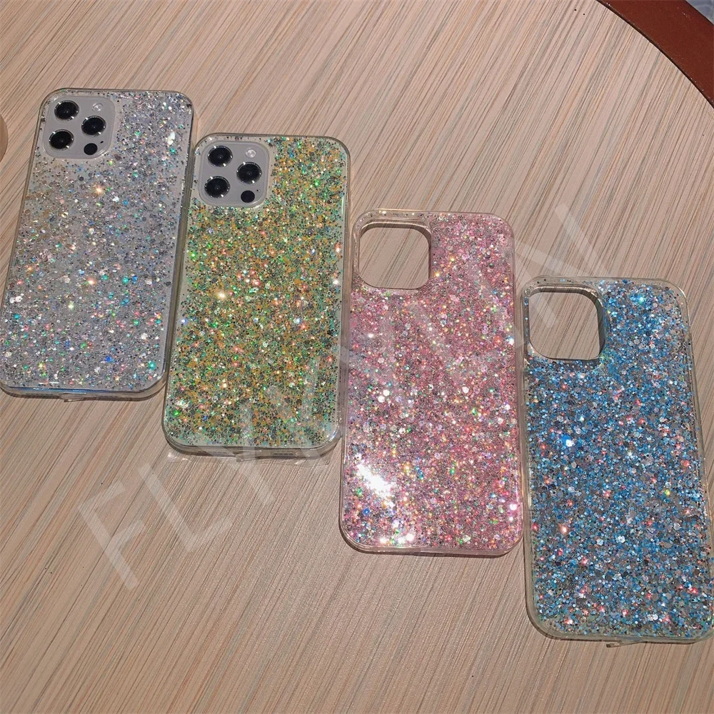 Glitter Luxury Sequin Phone Case For Samsung Galaxy A72 A52 A32 A22 A73 A25 A35 5G A24 A12 A05S A23Shiny Soft Silicone Cover image 4