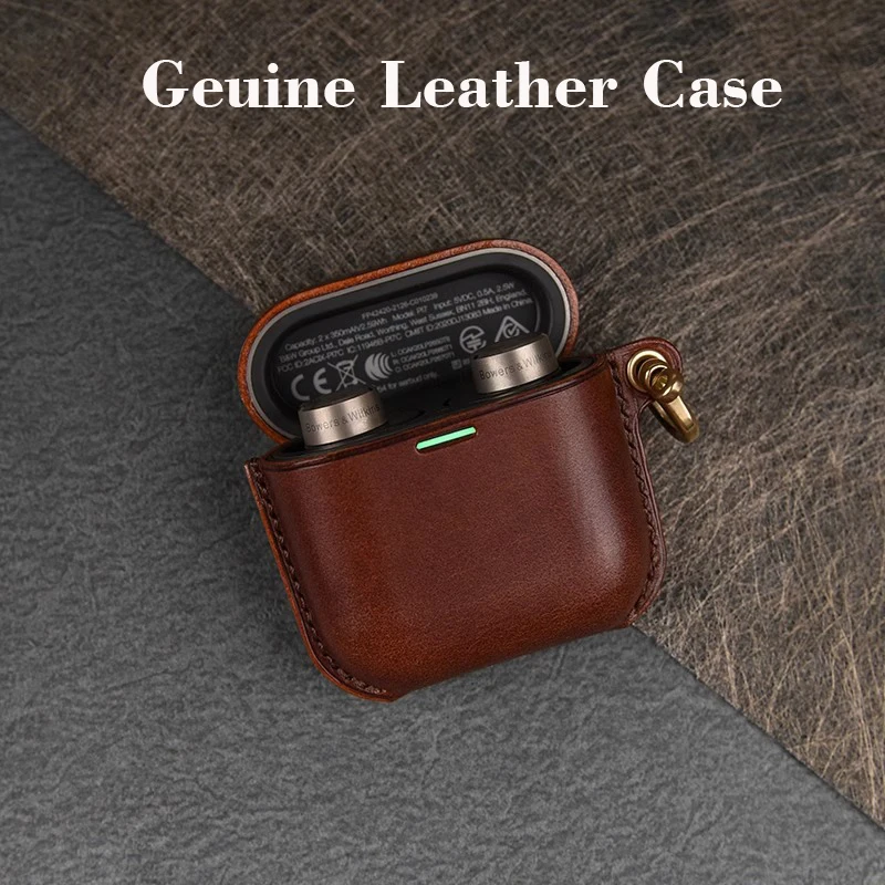 Genuine Leather Case For Bowers & Wilkins Pi7 S2 Luxury Real Leather Custom Made Handmade Pi7 Cover Bluetooth Earphone Cases