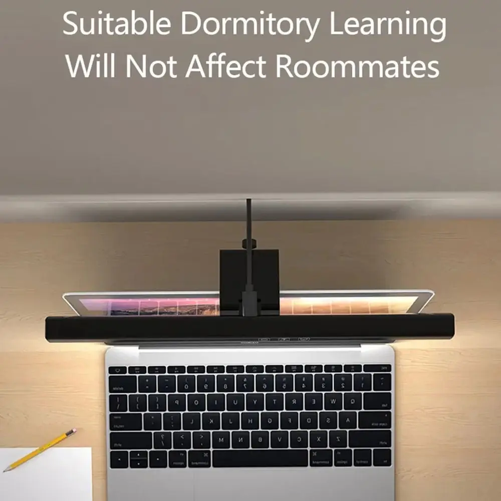 Barra de luz para tela de computador, proteção para os olhos, função de temporização de escurecimento contínuo, luz suspensa, sem brilho de tela, luz assimétrica