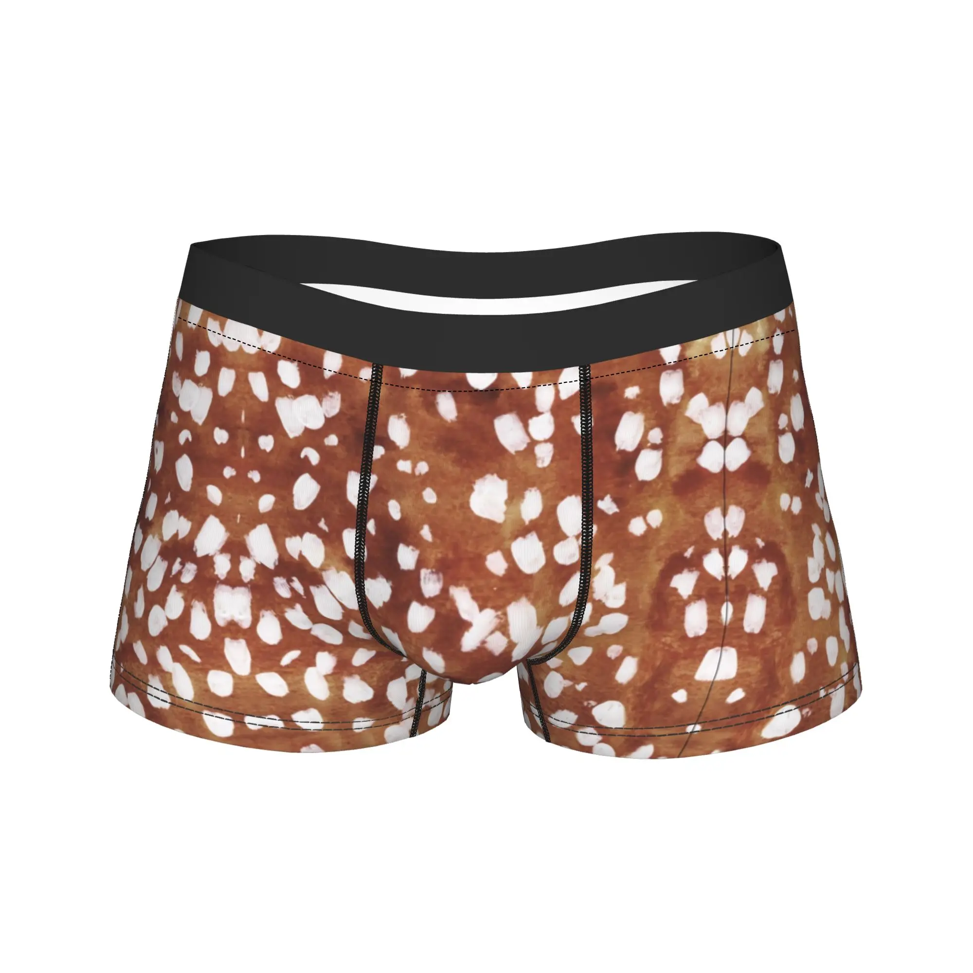 Men Brown Base Light Antelope Spot Boxers HumorousGift Underwear  Boxer Briefs