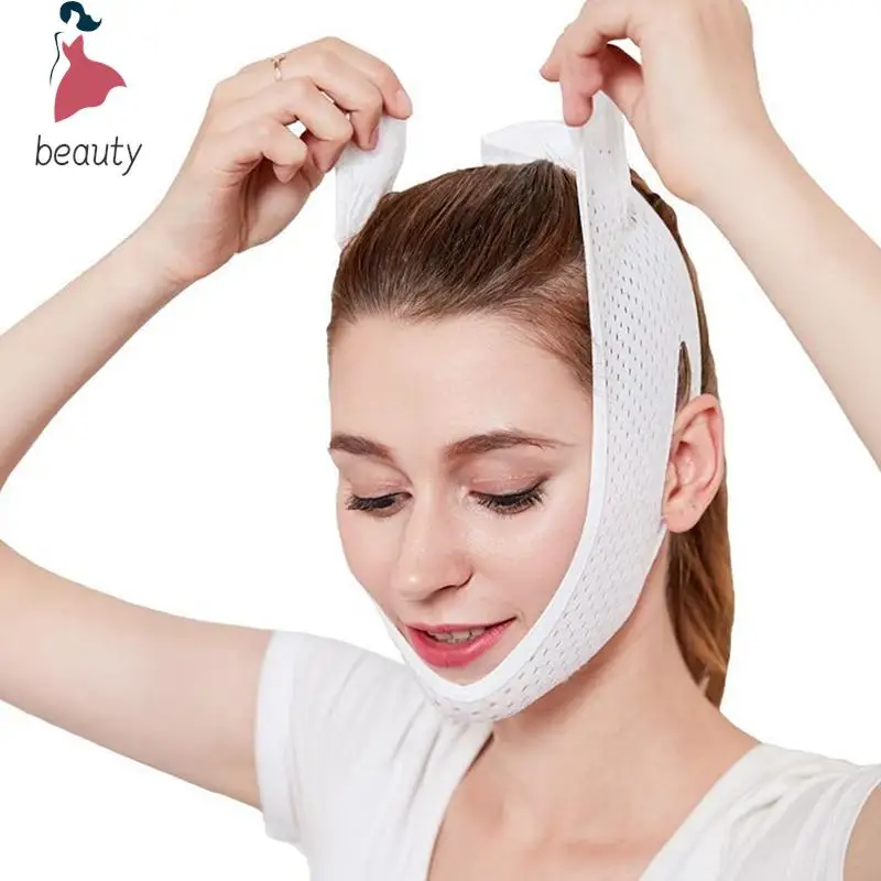 Respirável V Face Cheek Lift Up Band, Anti-Rugas Tensão Cinto Reafirmante, Máscara fina, Reduzir o queixo duplo, V-Line Shaping Bandage