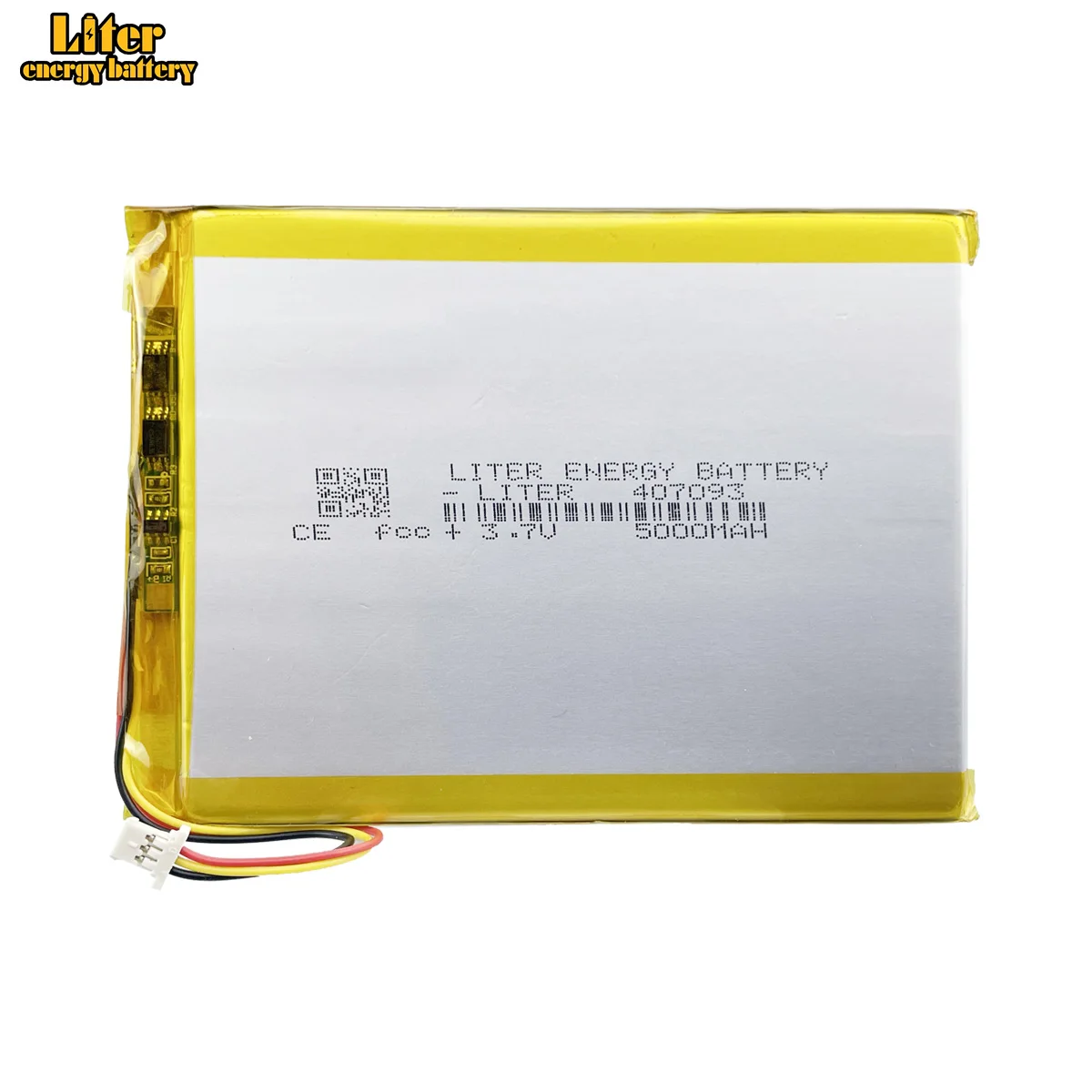 3-wires connector 407093 3.7V 5000mah polymer lithium ion battery Lipo battery for tablet pc 7 inch MP3 MP4 GPS replace