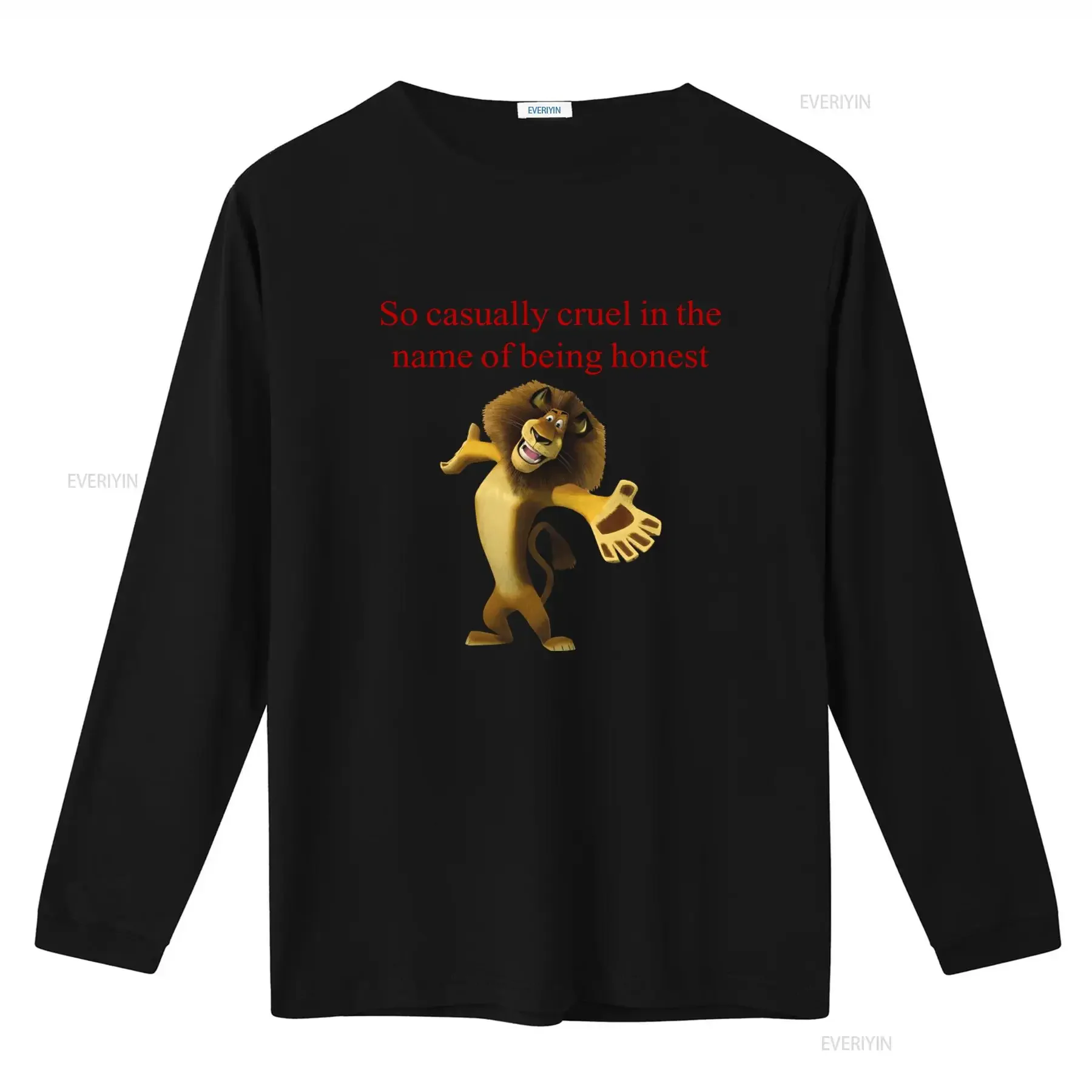 So Casually Cruel In The Name Of Being Honest Alex Lion Funny Meme T Shirt Comfortable Cotton for  vintage Washed Casual