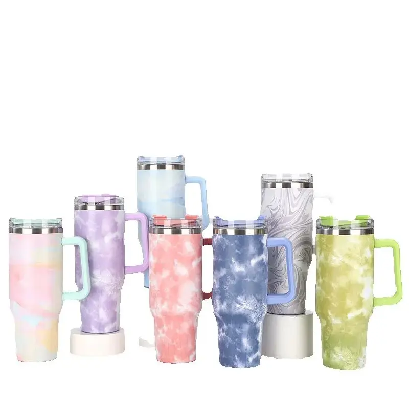 

New 40oz Paint Transfer Car Cup Large Capacity 304 Stainless Steel Thermos Cup Simple Camouflage Ice Cup Outdoor Water Bottle
