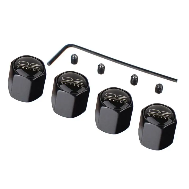 4Pcs OZ Racing Styling Logo Emblem Case Tire Valve Core Stem Caps Anti Theft Finger Car Wheel Tyre Rim Air Cover Akcesoria samochodowe