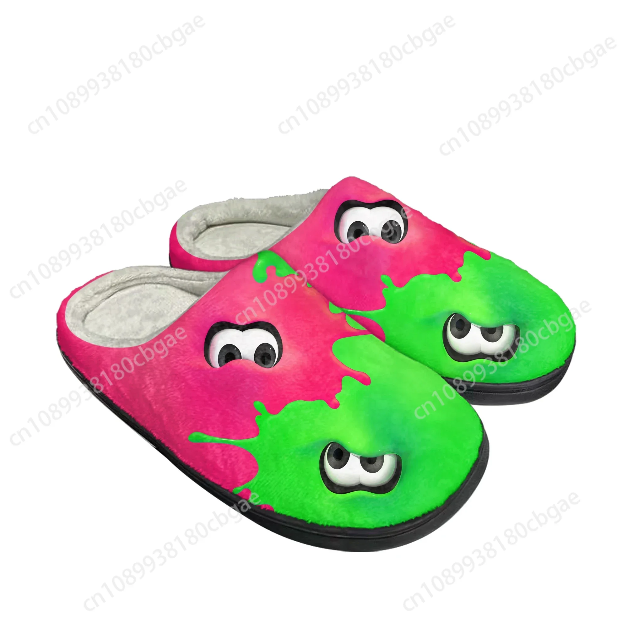 

Splatoons Game Home Cotton Custom Slippers Mens Womens High Quality Sandals Plush Casual Keep Warm Shoes Thermal Slipper