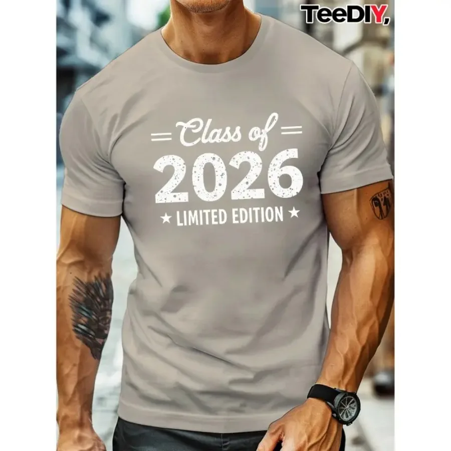 【New style】Men'S T-Shirt for The Class of 2026 Special Edition Plus Size Designed for Moisture Management And in Movement