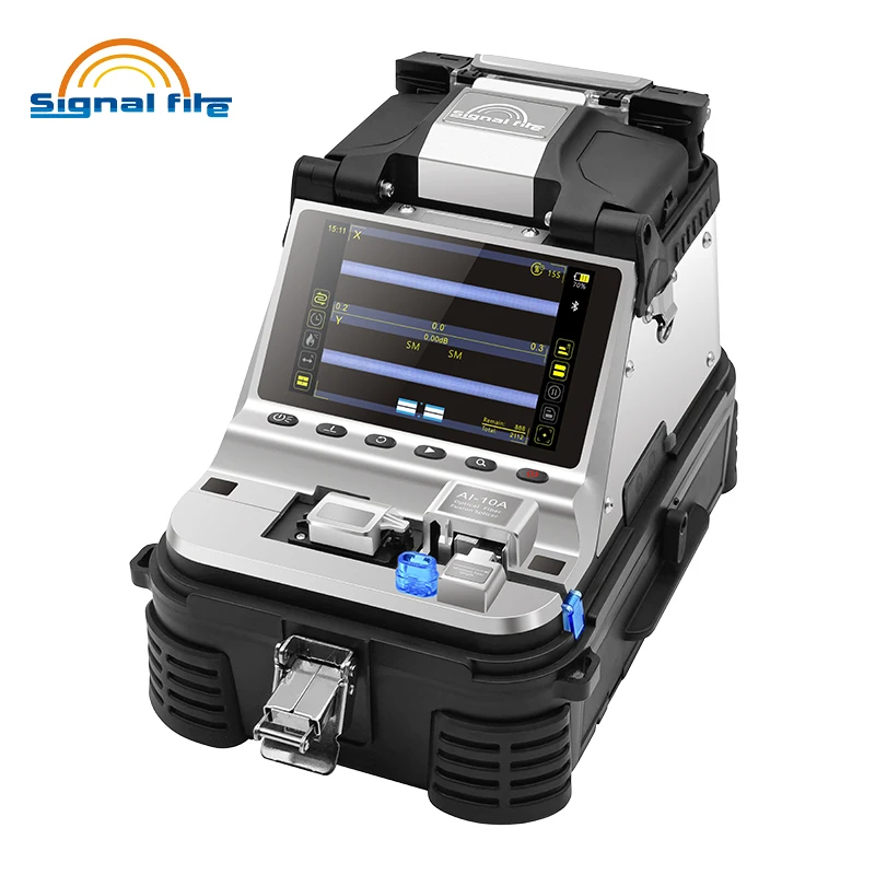 Signal Fire Ai-10 6 Motors Automatic Core Alignment Optical Fiber Fusion Splicer with Electric Cleaver Splicing Machine