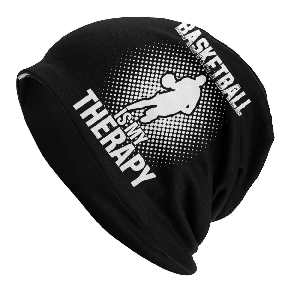 Custom Basketball Is My Therapy Beanies Caps Men Women Unisex Cool Winter Warm Knitted Hat Adult Sports Lover Bonnet Hats