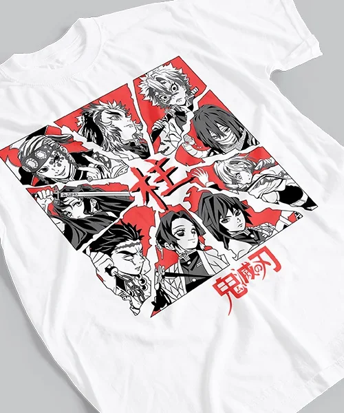 Camiseta unisex Kimetsu no Yaiba Personajes Cotton anime T-shirt
