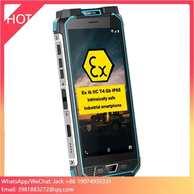 วิทยุสื่อสารแบบมือถือ Intrinsically Safe มาตรฐาน IP68 กันน้ำ รองรับ RFID VHF DMR ระบบ Atex Android ป้องกันการระเบิด ใช้แอป Zello โทรศัพท์ 4G แข็งแรงทนทาน