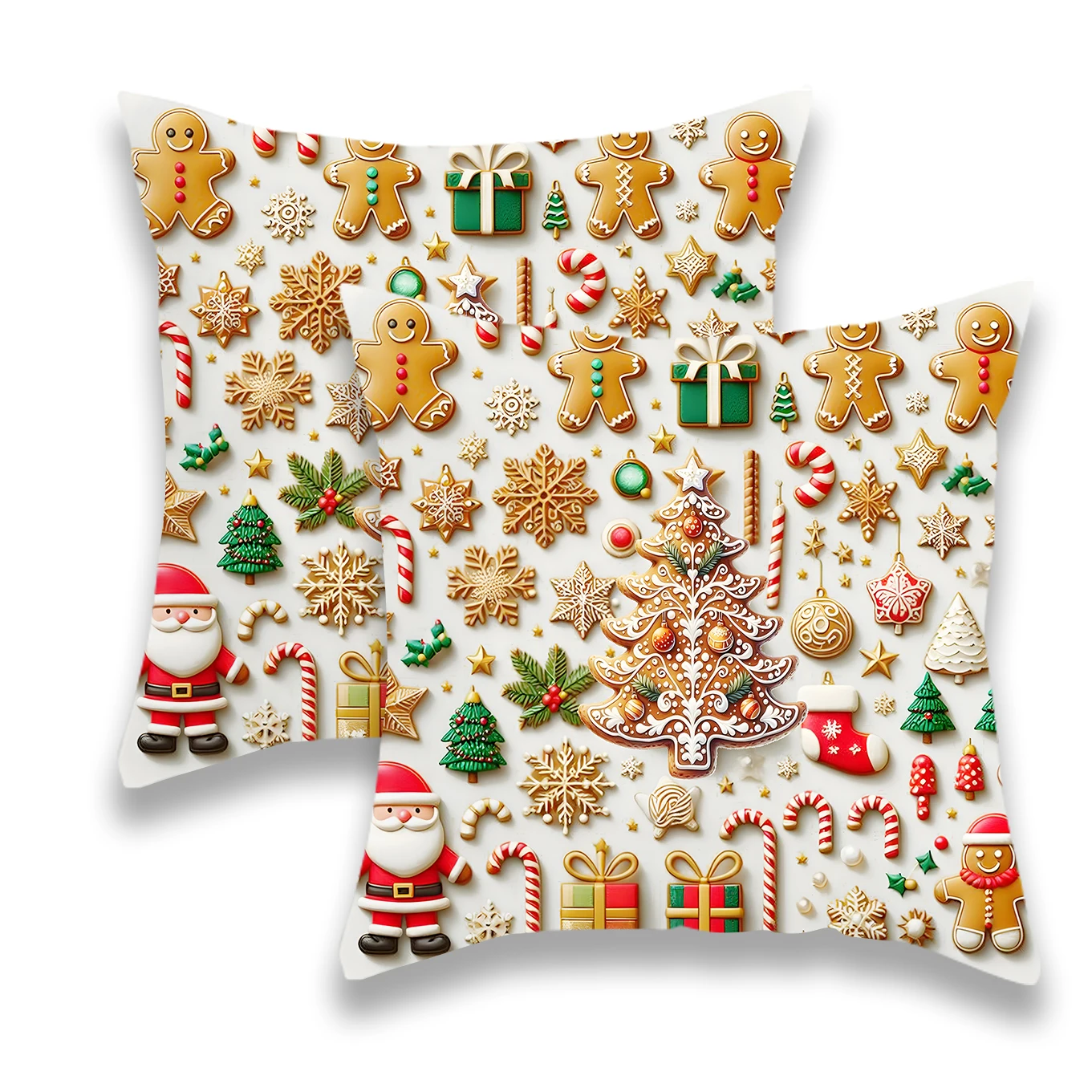 

2Pcs Christmas Pillow cases 18x18 In Red Red Decorative Pillow Cover Pillowcase Home Decor Cushion Cover for Sofa Pillow Cases