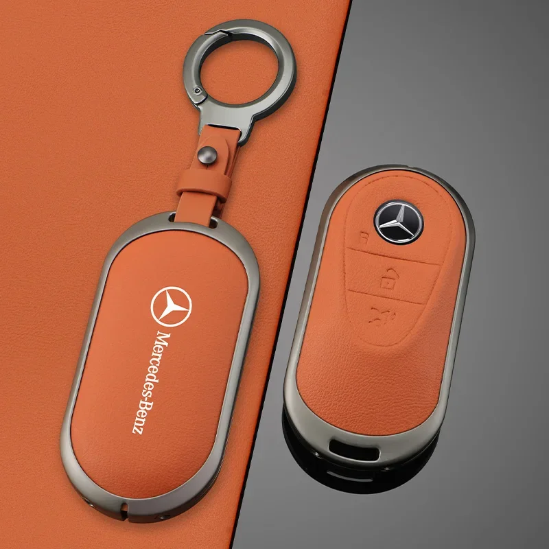 Car Key Case Cover for Mercedes-Benz A B C E G S Class CLA CLS GLA GLB GLC GLE GLS EQA EQB EQC 3 Buttons Auto Accessories 3