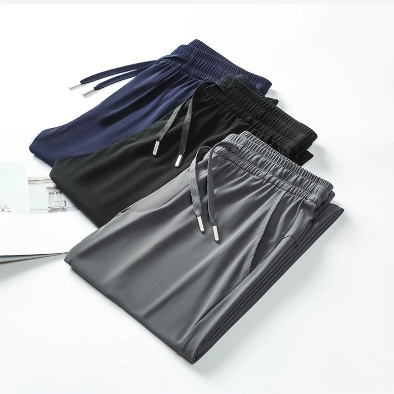 Thin Straight Stretch Casual Man Trousers M-4XL Spring and Autumn New Men's Pants Loose Pants Haren Pants Japanese Casual Pants