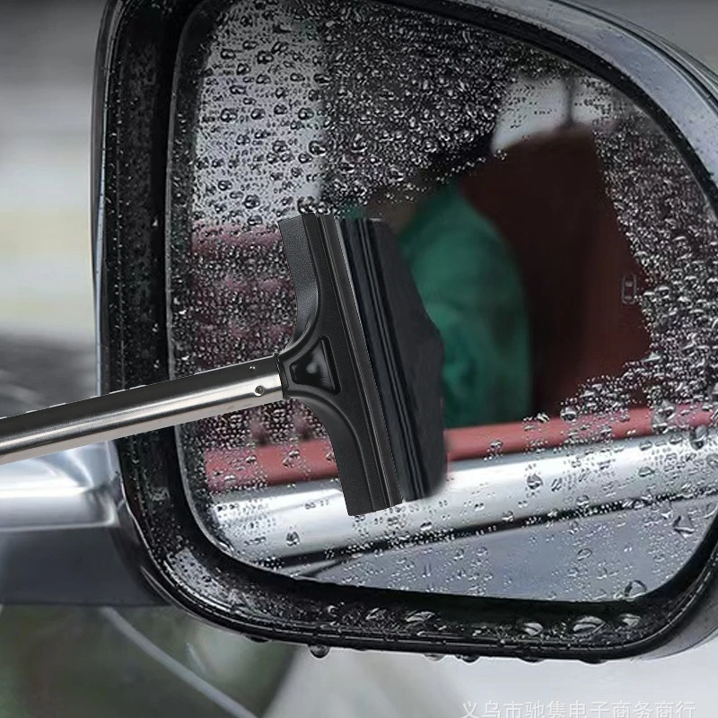 Car Rearview Mirror Wiper Handheld Telescopic Squeegee for Car Window Glass Portable Water Cleaner Rod Retractable Wiper Brush