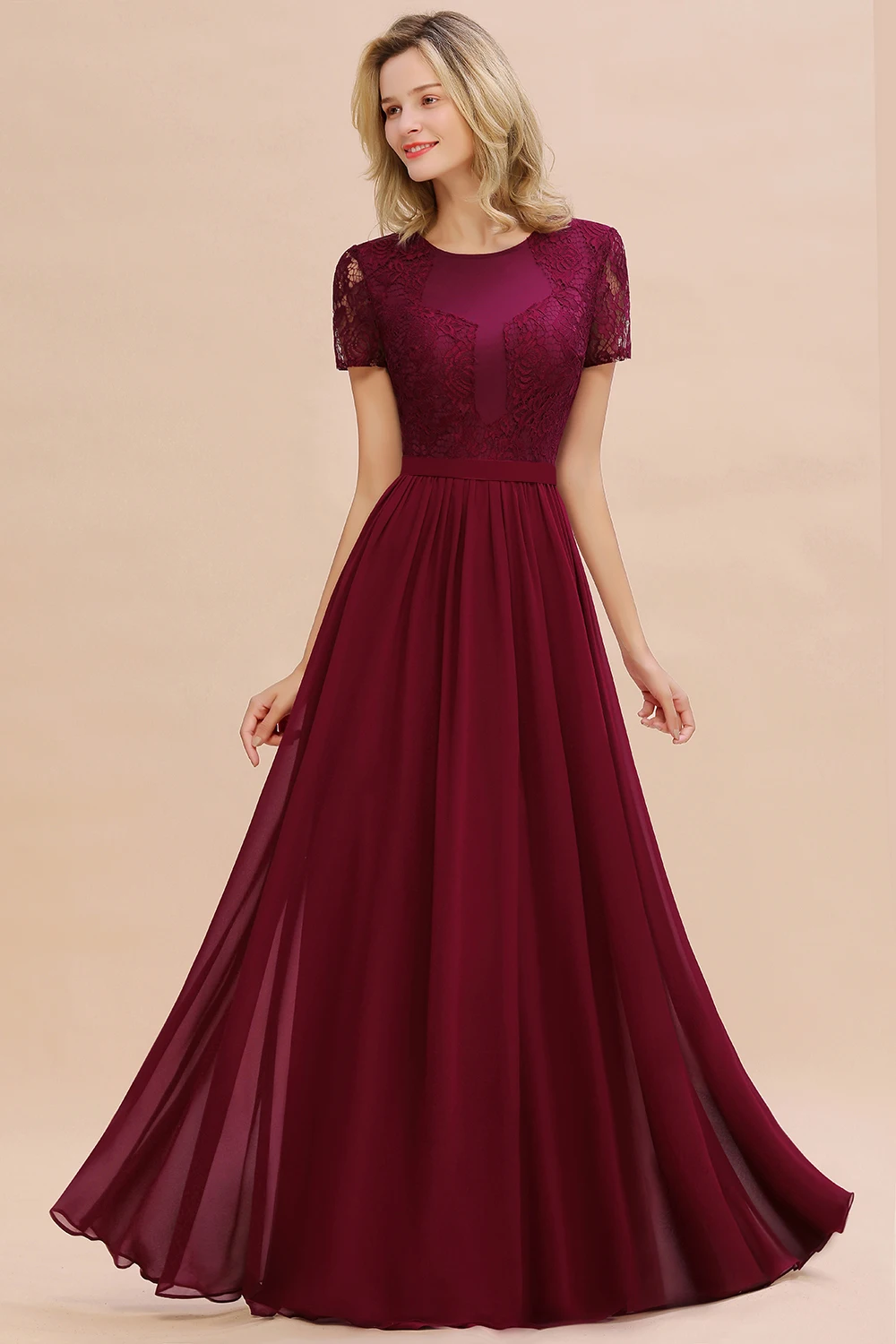 Hot Sale 2024 Elegant Bridesmaid Dresses Soft Lace Sleeveless A-Line Chiffon Skirt Maxi Floor-length Gowns Wedding Party Prom