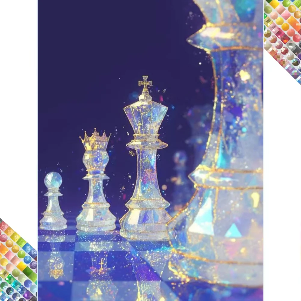 

DPF Crystal Chess алмазная живопись, новые поступления, 2025 Fairy Dust AB, полная дрель, алмазная мозаика, высококачественная алмазная живопись