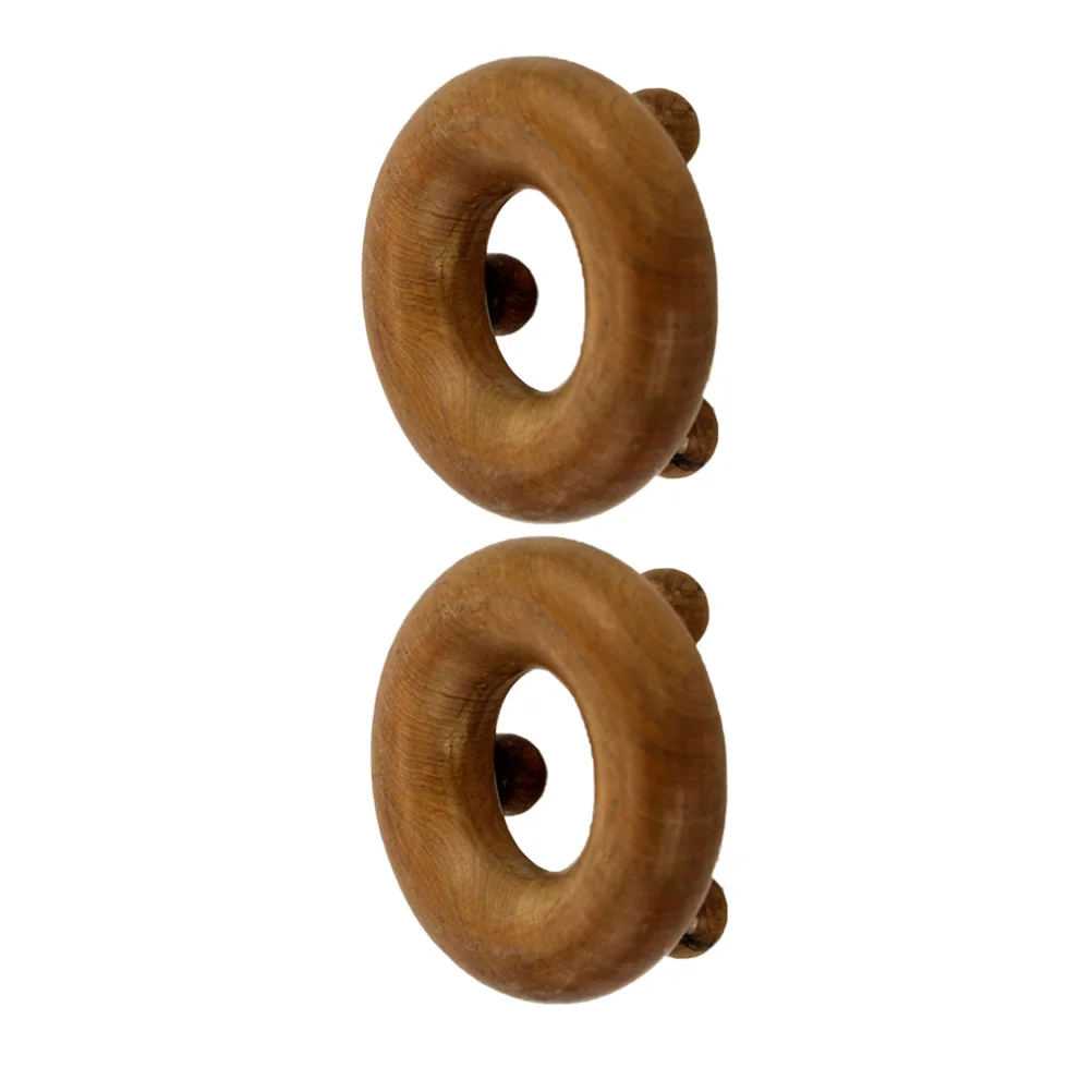 2 個木製マッサージャー耐久性のある滑らかなポータブル背中脚腕マッサージ多機能木製ツール手足マッサージャー