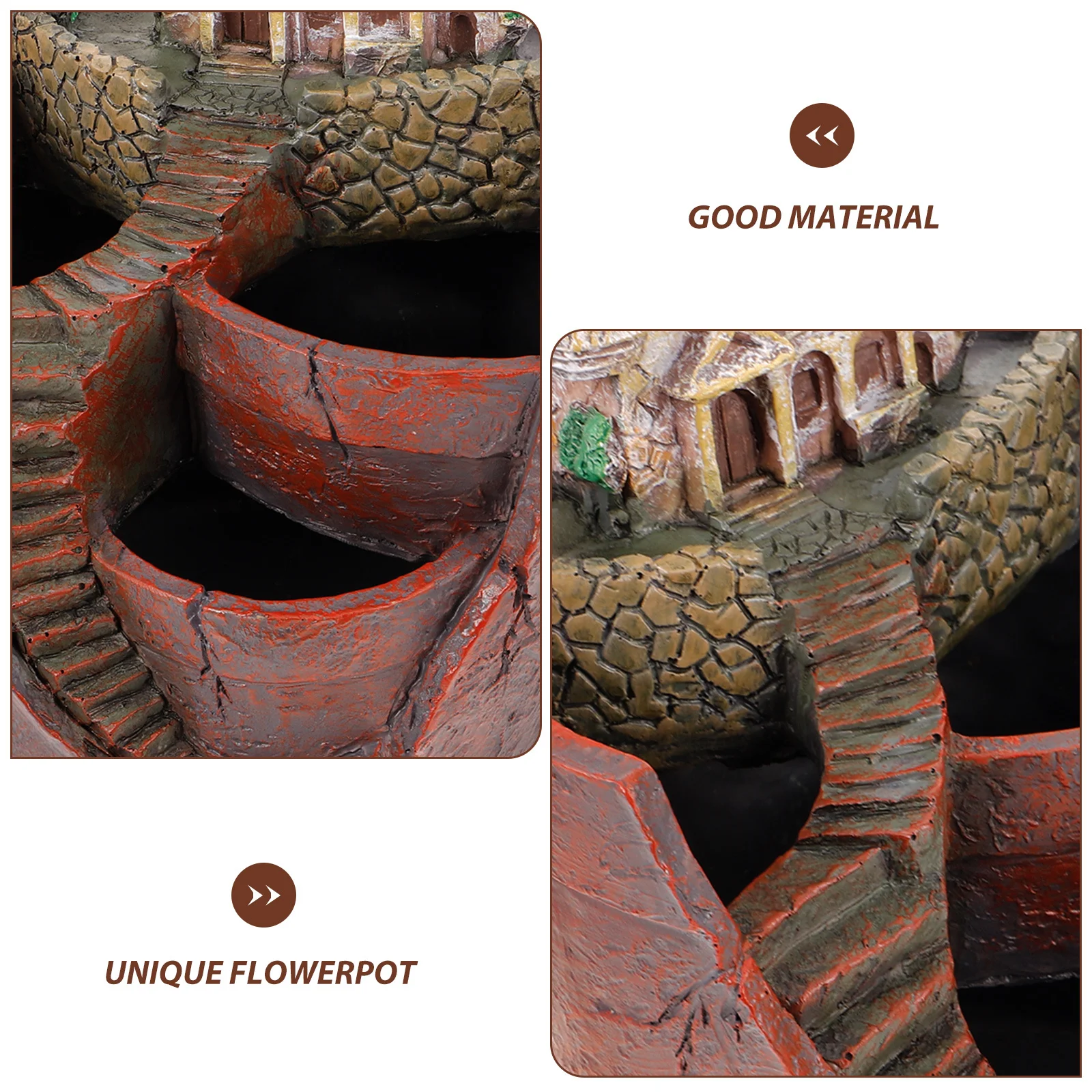 

Hanging Succulent Planter Resin Craft Flowerpot Easy Install No Tools Required for Garden Decor and Home Greening Gardening