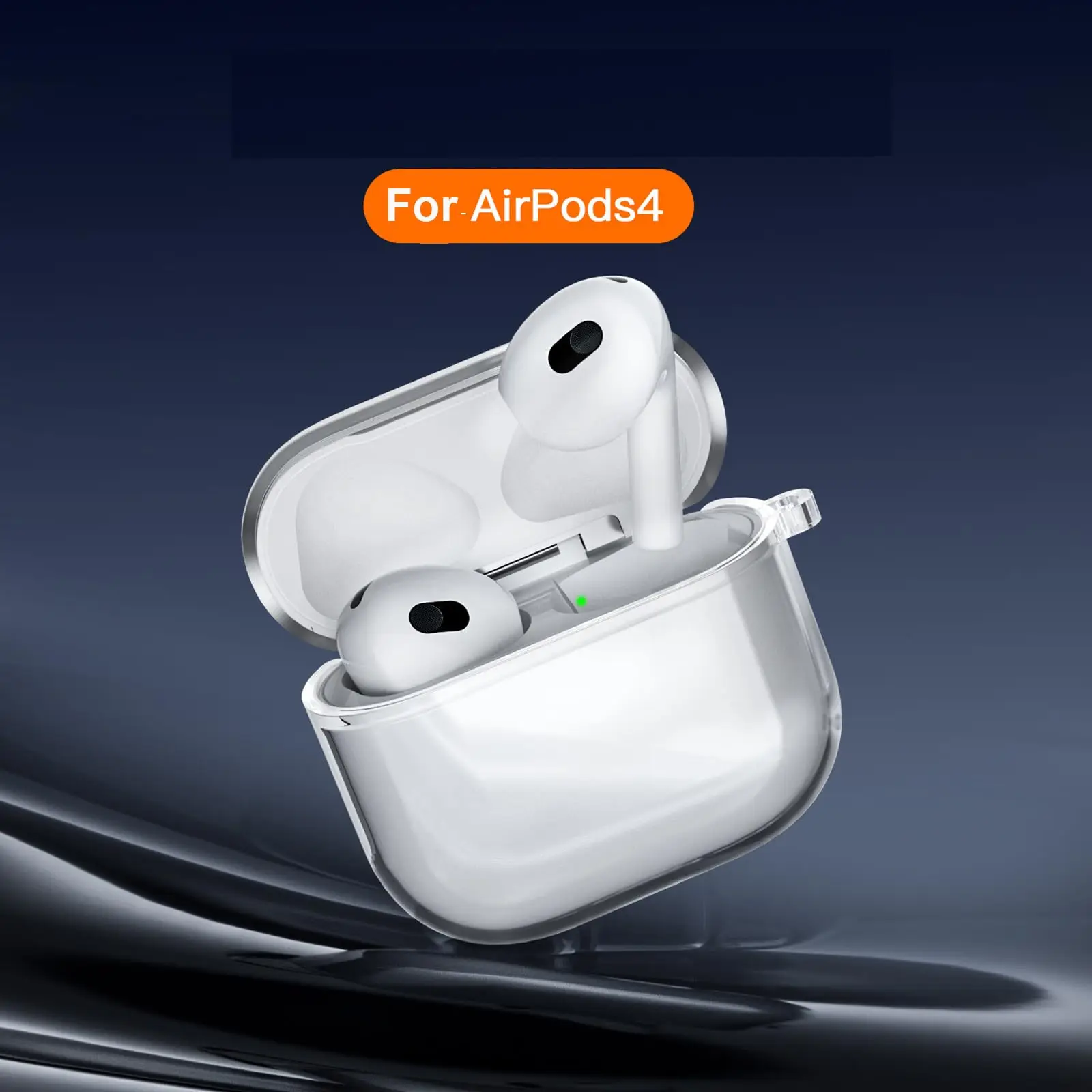 New For Airpods 4 Bluetooth Earphone ANC Wireless Headphone Earbuds with Cleaning Kit Noise Cancelling Clear Case For Airpods 4