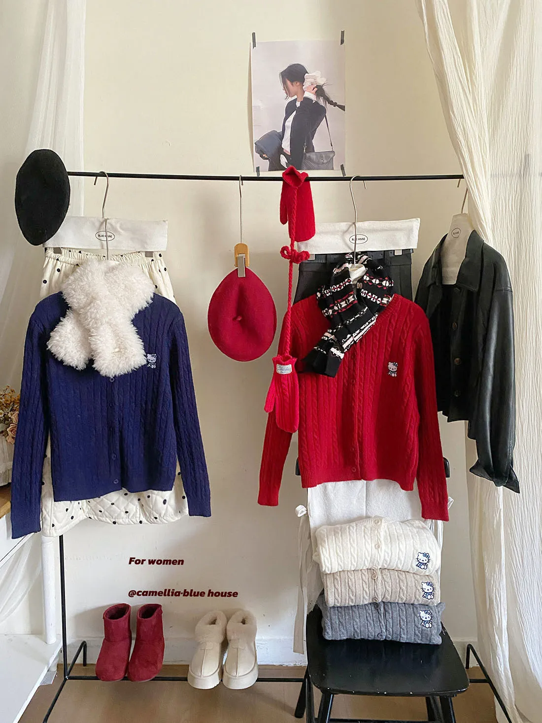 Schattig borduurwerk gebreid twist open vest dames winter vroege lente bovenkleding ronde ne zachte gezellige trui Jaet