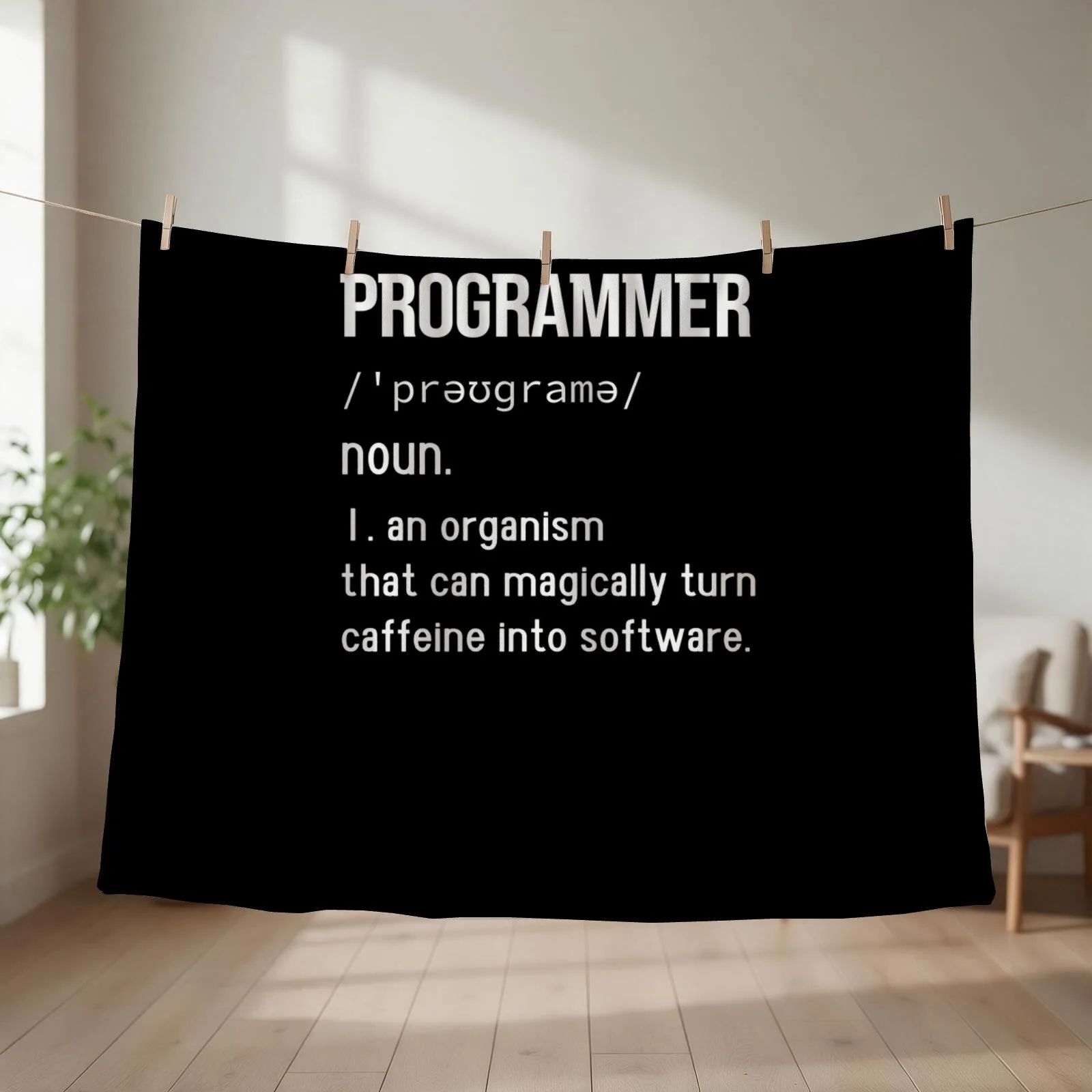 Programmer Programming Vintage Programmer Coder Sayings Throw Blanket Designers decorative Luxury St Custom Blankets