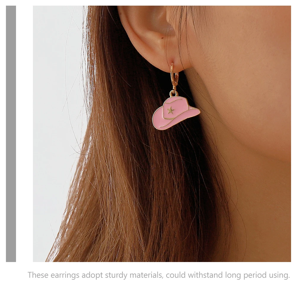 

4 Pairs Cowgirl Boot Hat Alloy Dangle Earrings Women JE0937D A Vintage Decorative Jewelry Set Birthday Wedding Party