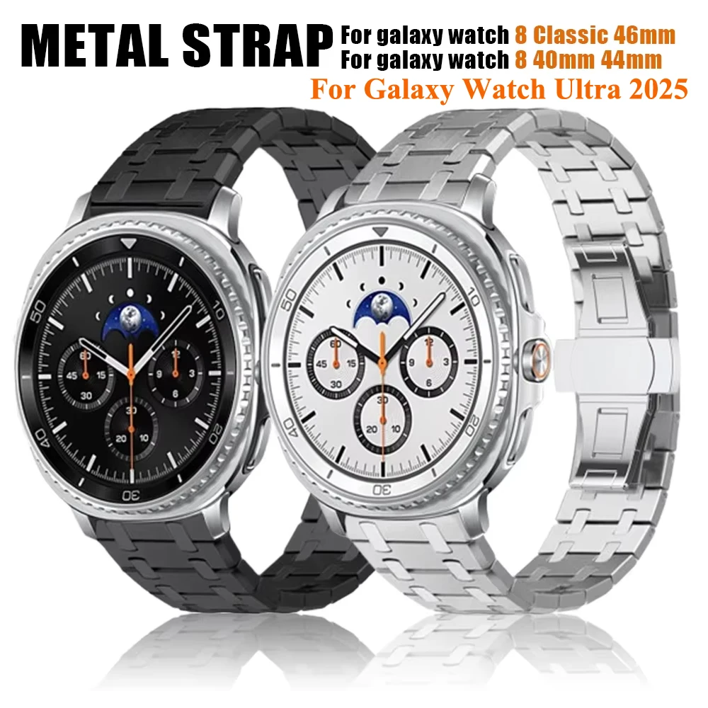 Luxuriöses Edelstahl-Armband für Samsung Galaxy Watch 8/8 Classic 46 mm 40 44 mm Correa-Armband Galaxy Watch Ultra 47 mm 2025
