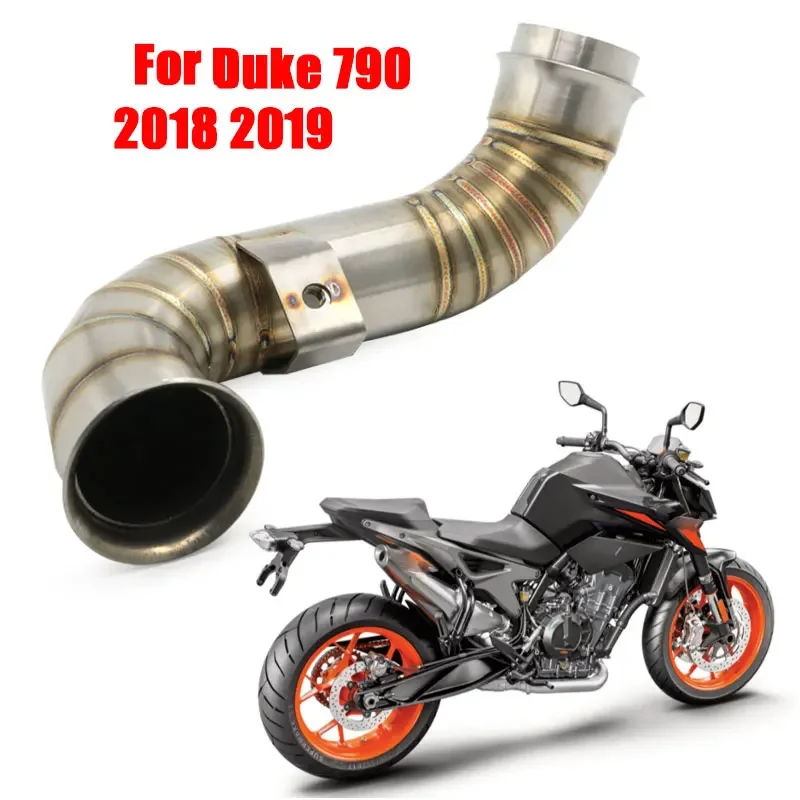 

Escape Slip On Exhaust Muffler Middle Link Pipe With Heat Shiel For Duke 790 2018 2019 Motorcycle Accessories