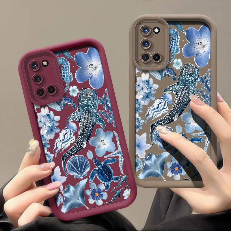 حافظة لهاتف OPPO Realme Narzo N65 N63 60X 50A 50i Prime Note 50 60 GT 6 Neo 5 3 Master Whale Sea Turtle Cover