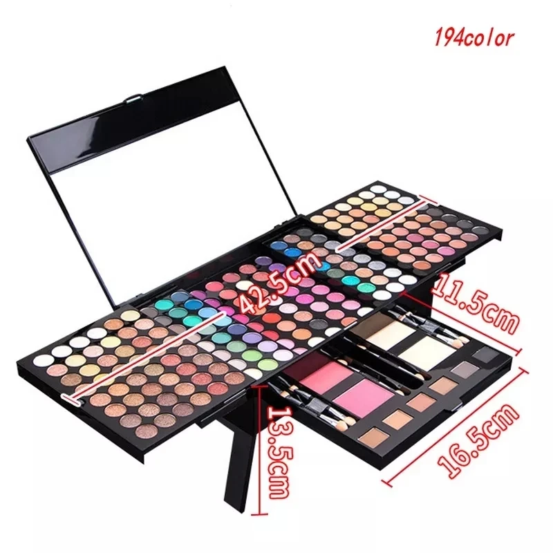 Paleta de sombras de ojos Gliltter de 54/120/194 colores, tonos tierra, mate, brillo, Nude Eye, Kit de paleta de maquillaje, cosmética, sombra de