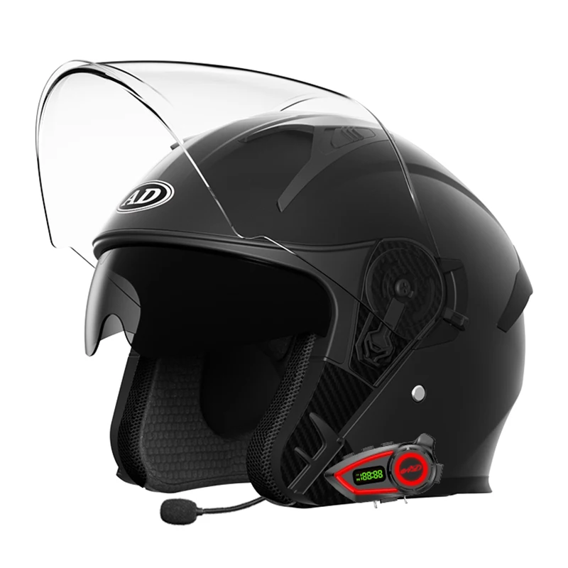 lazer bullet helmet australia 2.0 Matte Black / S Black & Red HNJ Motorcycle Helmet with Cat Ears Daytona DOTHalf Helmet - Color:White/grey for optimized aerodynamics