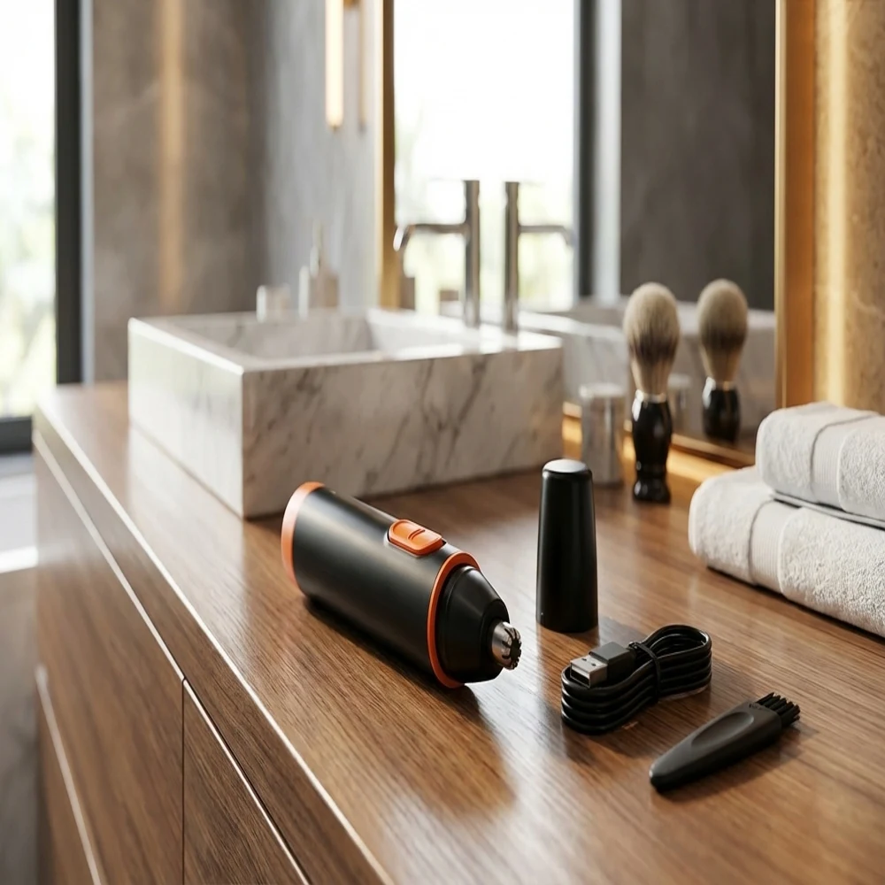 

Портативный электрический триммер для волос в носу, перезаряжаемый через USB, высокоточный, безболезненный инструмент для стрижки для мужчин и женщин, многофункциональный, для бровей