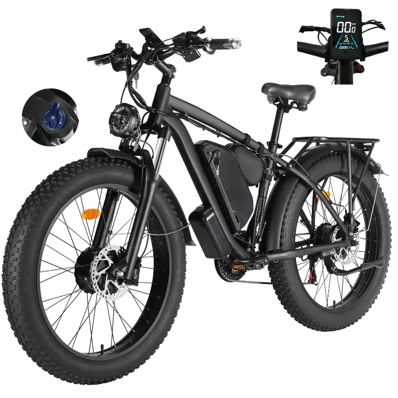 

Popular Bike 1000W 2000W 48V 26 inch Motorcycle Fat Tires Mountain Bike