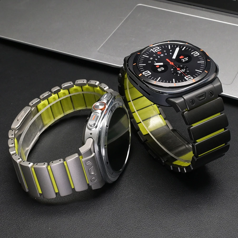 

Деловой титановый ремешок для Samsung Galaxy Watch Ultra 2025, мужской металлический ремешок для Galaxy Watch 47 мм Ultra 2024, без зазоров