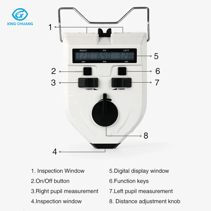 XC Hot Sale Optical Shop Electronic Measuring Instrument Optometry Equipment for Pupil Distance Measurement Glasses PD Meter