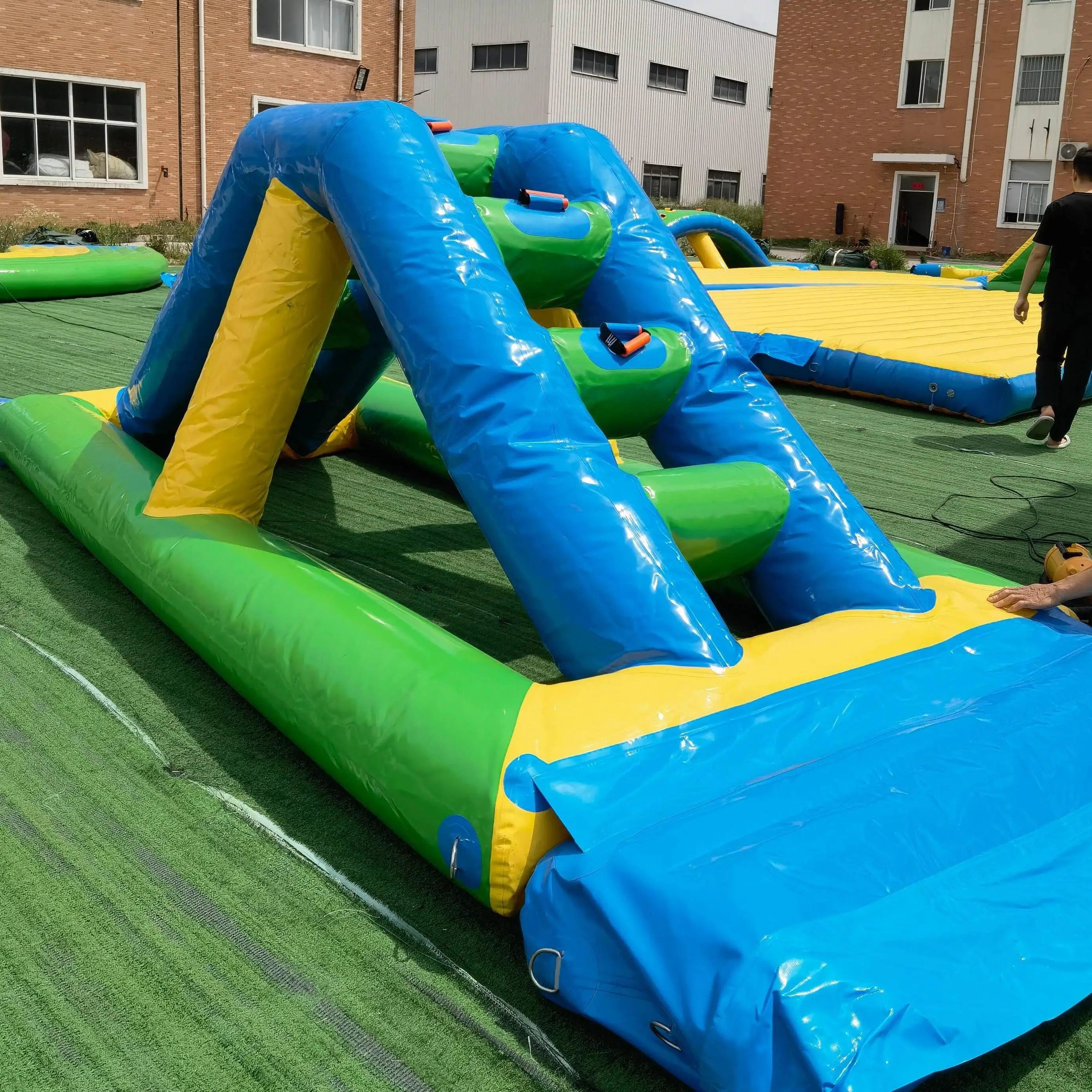Durable PVC Inflatable Water Play Ladder Multi-Color Toy Water Park Games Indoor Outdoor Use School Home