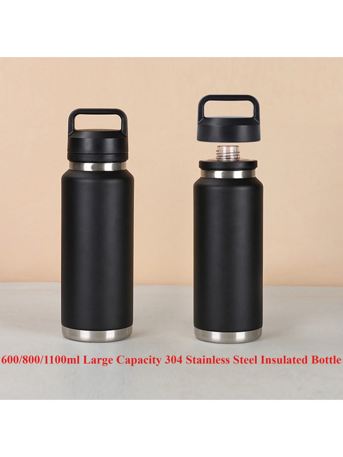 AliExpress NONE 600/800/1100ml Large Capacity 304 Stainless Steel Insulated Bottle Business Travel Cycling Portable Outdoor Sports Water Bottle