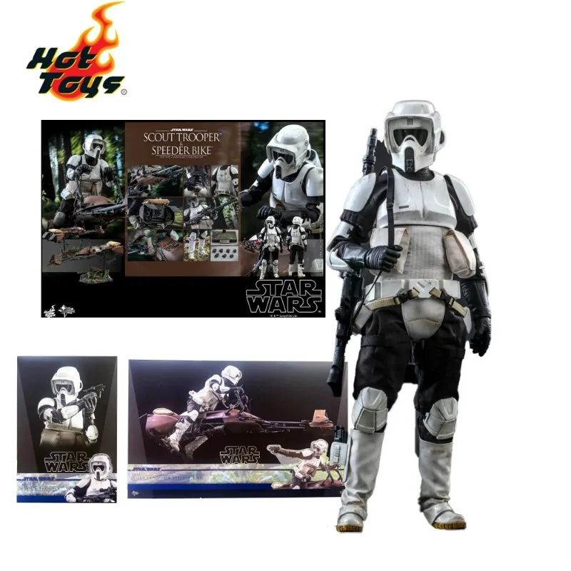 Original Hot toys HT MMS611 MMS612 Star Wars 6 Scout Trooper Action Figures Flying motorcycle suit Collectible Model Toy Gift