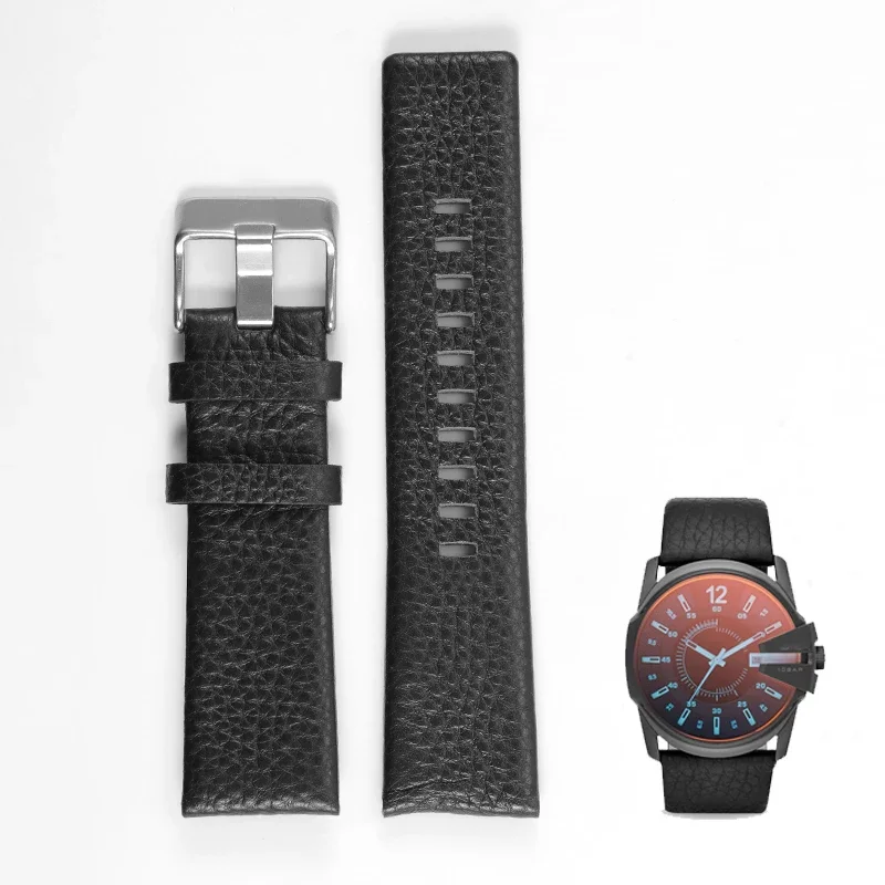 For Diesel Strap Genuine Leather Needle Buckle Large Dial Dz4323 1657 4343 Accessories Men Women 22 24 26 27mm Watch Strap