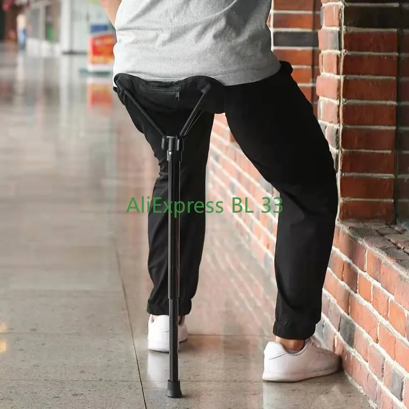

Outdoor Three Legged Portable Folding Stool Aluminum Alloy Telescopic For Field Camping Fishing Mountaineering Portable Folding