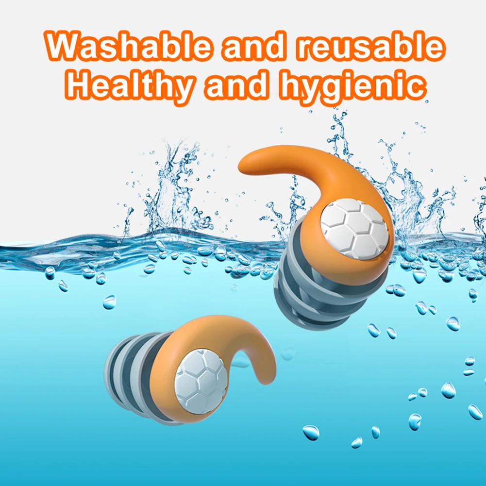 Sleep Ear Plug Waterproof Silicone Swimming Ear Plugs Canceling Noise Reduction Ear Protector Sleeping Earplugs for Travel Home