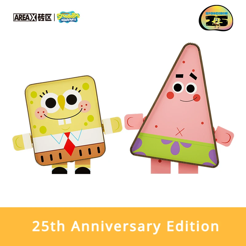 Gloednieuw In Doos AREA-X Spongebob Squarepants 25-jarig Jubileum Bouwstenen Patrick Star Houten Puzzel Speelgoed Cadeau Ornamenten