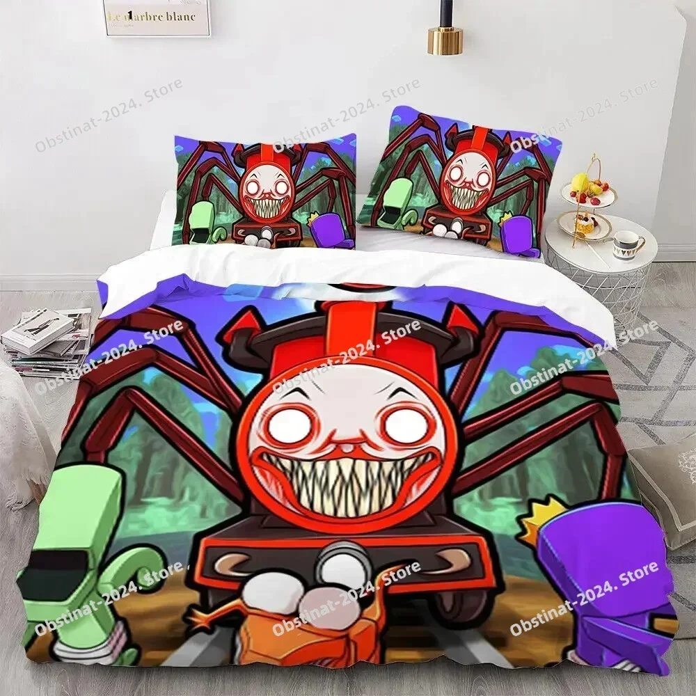 3D Print Game Choo Choo Charles Bedding Set Duvet Cover Bedroom Comforter Single Twin King ​Size Quilt Cover Home Textile