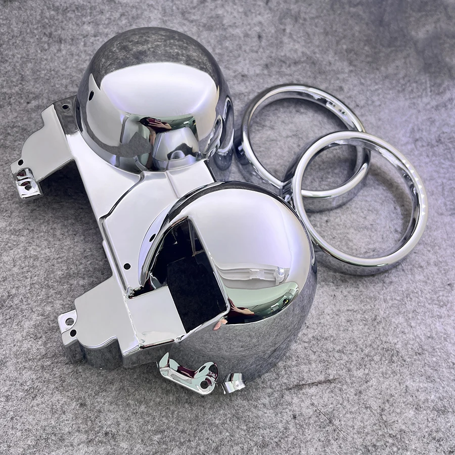 1 Set Motorcycle Bottom Instrument Case Shell ABS Chrome Motorbike Upper Speedometer Gauge Cover For Honda CB400 CB750 92-94