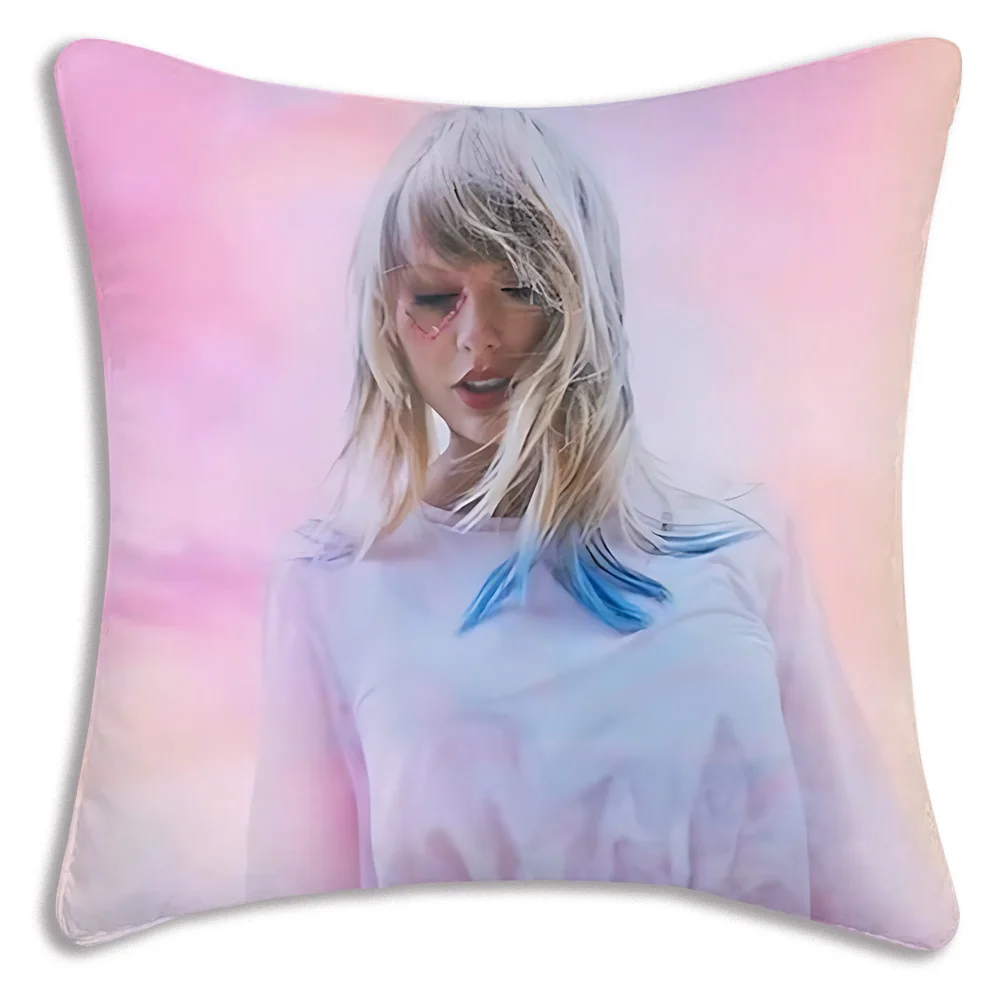 Pillow Covers Cartoon T-Taylors Sofa Decorative Home Double-sided Printing Short Plush Cute S-Swifts Cushion Cover