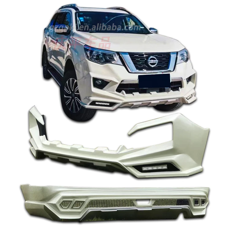 Обвес TERRA на бампер Nissan TERRA 2018 и 2020 на передний бампер Окрученный диффузором